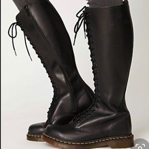 Knee High Leather Lace-up Boot (Doc Marten)